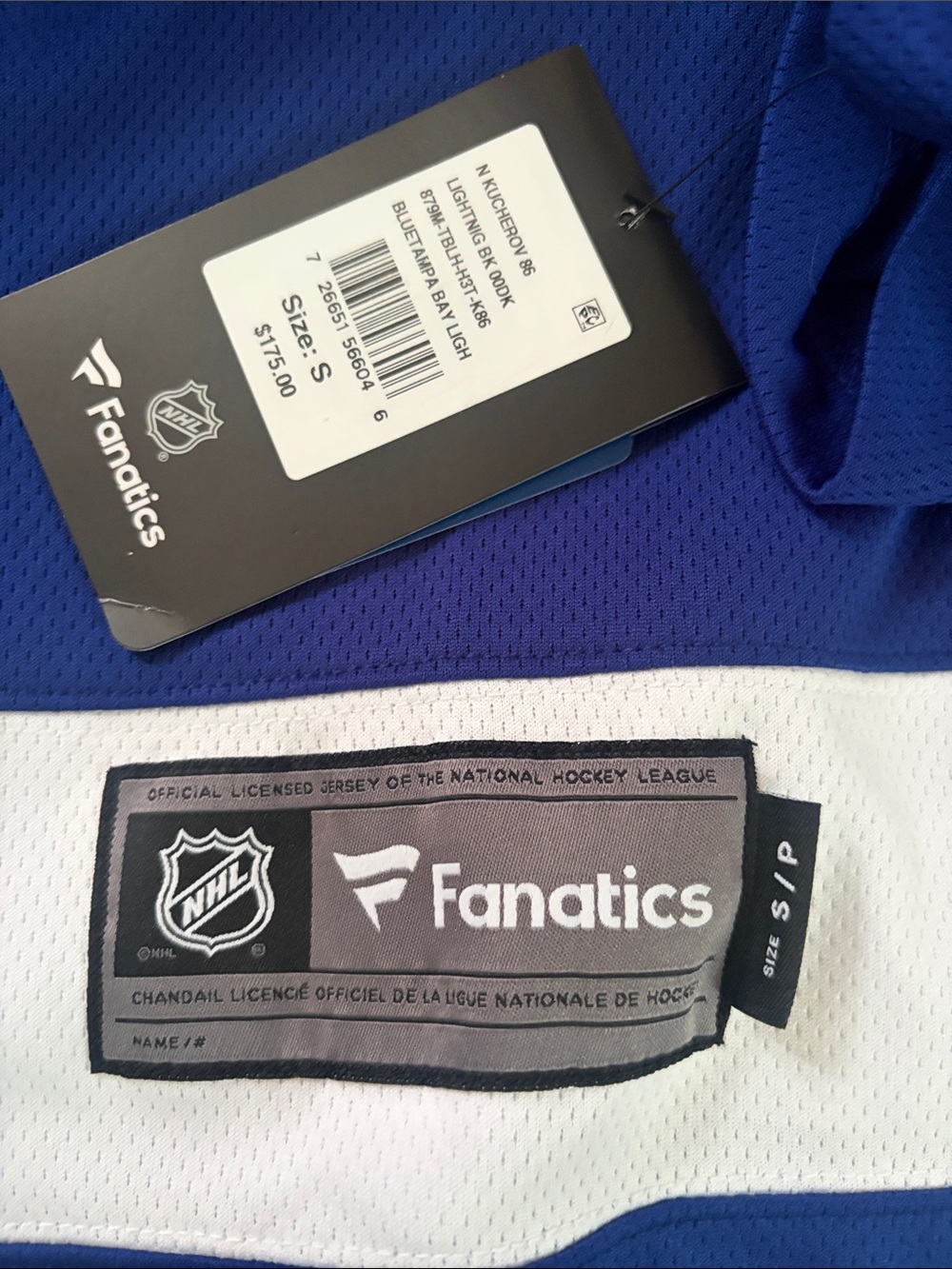 Men's Tampa Bay Lightning Nikita Kucherov Fanatics Blue Home Breakaway Jersey S - Picture 4 of 5